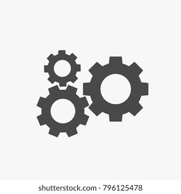 Settings vector icon for industrial and websites