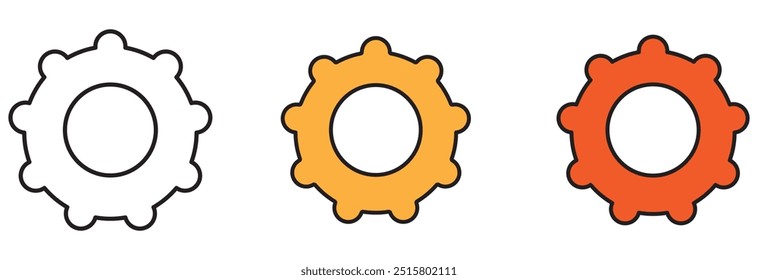 Settings vector icon isolated design eps 10