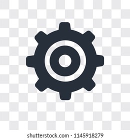 Settings vector icon isolated on transparent background, Settings logo concept