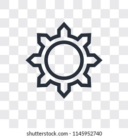 Settings vector icon isolated on transparent background, Settings logo concept