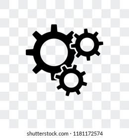 Icono del vector de configuración aislado en fondo transparente, concepto del logotipo de configuración