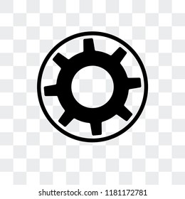 Settings vector icon isolated on transparent background, Settings logo concept