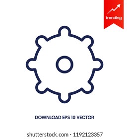 Settings vector icon line symbol