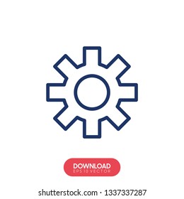 Settings vector icon line symbol - Vector