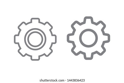 Settings vector icon line symbol