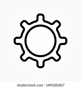 Settings vector icon line symbol