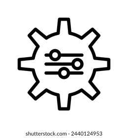 Settings vector icon line symbol