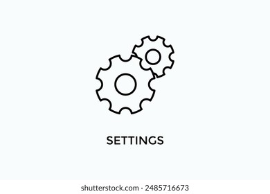 Settings Vector Icon Or Logo Illustration