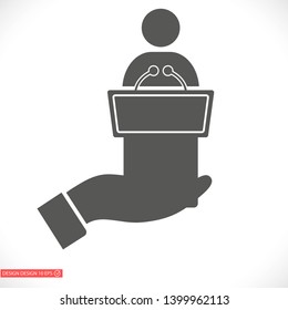 Settings  vector icon  , lorem ipsum Flat design