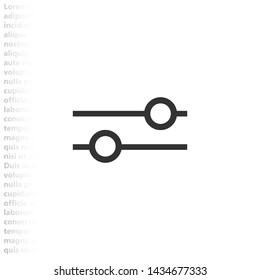settings vector icon , Lorem ipsum flat design