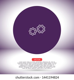 settings vector icon , Lorem ipsum flat design