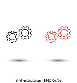 settings vector icon , Lorem ipsum flat design