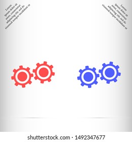 settings vector icon , Lorem ipsum flat design
