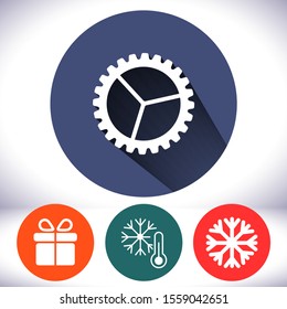 Settings vector icon , lorem ipsum Flat design
