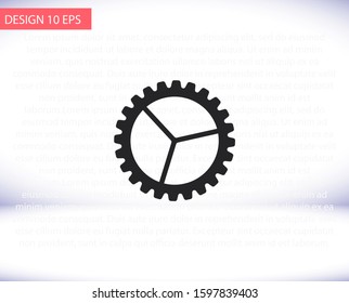 Settings vector icon , lorem ipsum Flat design