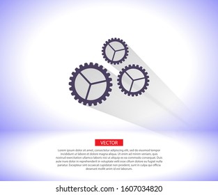Settings vector icon , lorem ipsum Flat design