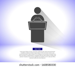 Settings vector icon , lorem ipsum Flat design