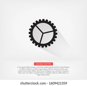 Settings vector icon , lorem ipsum Flat design