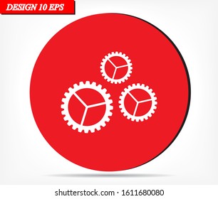 Settings vector icon , lorem ipsum Flat design