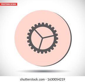 Settings vector icon , lorem ipsum Flat design