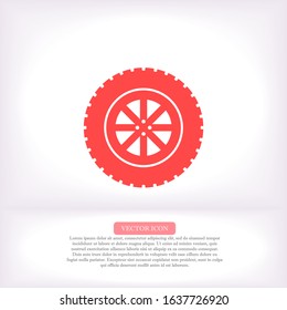 Settings vector icon , lorem ipsum Flat design