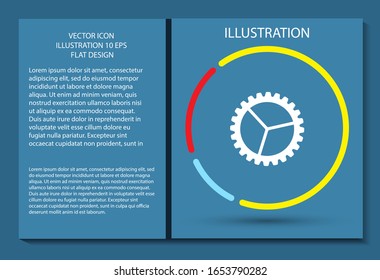 Settings vector icon , lorem ipsum Flat design