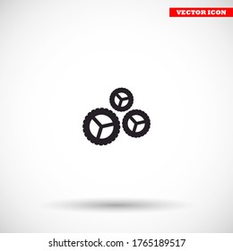 Settings vector icon , lorem ipsum Flat design