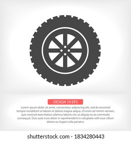 Settings vector icon , lorem ipsum Flat design