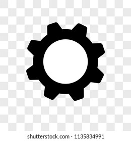 Settings vector icon on transparent background, Settings icon