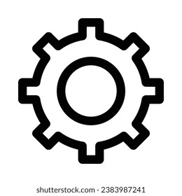 Einstellungen, Vektorsymbol auf weißem Hintergrund