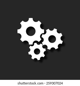  Settings  - vector icon with shadow