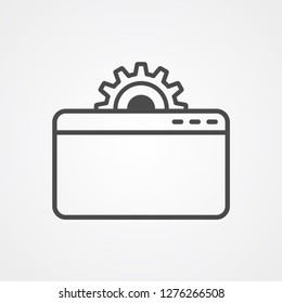 Settings vector icon sign symbol