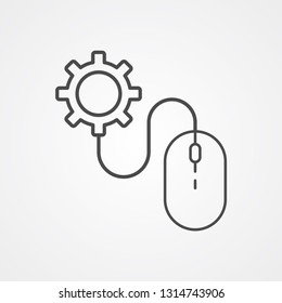 Settings vector icon sign symbol