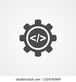 Settings vector icon sign symbol
