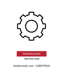 Settings vector icon, simple sign for web site and mobile app.