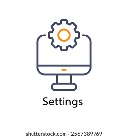 Settings Vector icon stock illustration