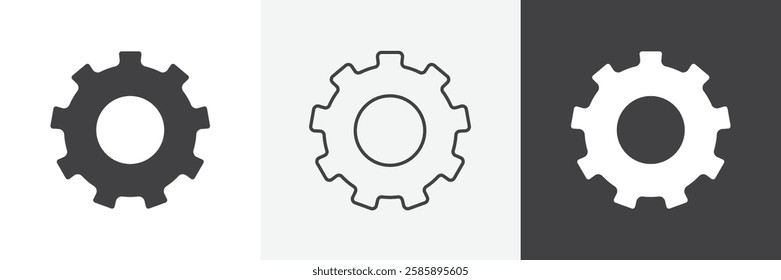Settings vector icons collection graphic designs for ui designs