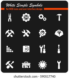 settings vector icons for user interface design