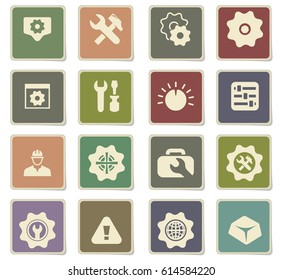 settings vector icons for user interface design