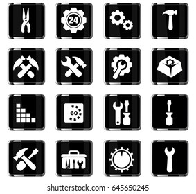 settings vector icons for user interface design