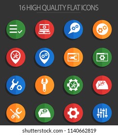 settings vector icons for web and user interface design