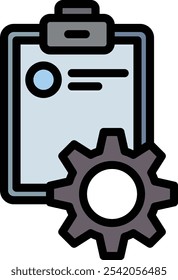 Settings Vector Line Filled Icon Design