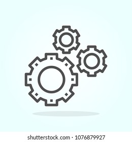 Settings vector line  icon
