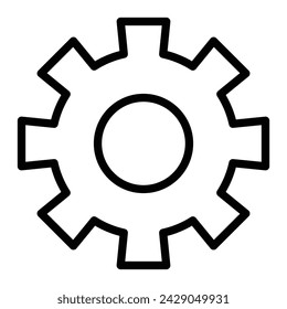 Settings Vector Line Icon Design