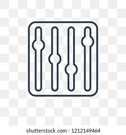 Settings vector outline icon isolated on transparent background, high quality linear Settings transparency concept can be used web and mobile