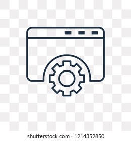 Settings vector outline icon isolated on transparent background, high quality linear Settings transparency concept can be used web and mobile