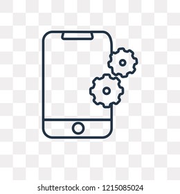 Settings vector outline icon isolated on transparent background, high quality linear Settings transparency concept can be used web and mobile