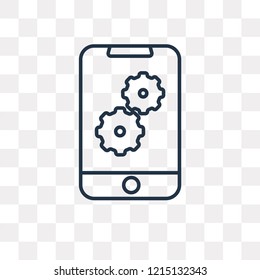 Settings vector outline icon isolated on transparent background, high quality linear Settings transparency concept can be used web and mobile