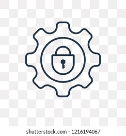 Settings vector outline icon isolated on transparent background, high quality linear Settings transparency concept can be used web and mobile