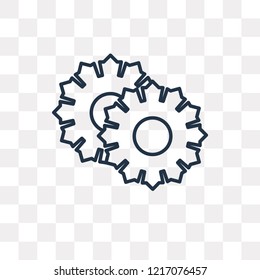 Settings vector outline icon isolated on transparent background, high quality linear Settings transparency concept can be used web and mobile